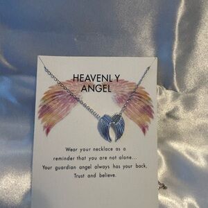 Heavenly Angel Silver Wing Necklace